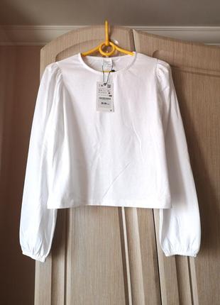 Стильная праздничная белая блуза/реглан/кофта с вязаным жилетом zara 13-14 лет8 фото