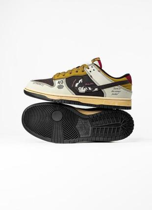 Мужские кроссовки качественные nike sb dunk low x stussy 40th повседневные удобные кроссовки из качественного материала