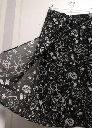 Дизанерська юбка  sonia rykiel  спідниця міді максі  шифонова бохо стиль