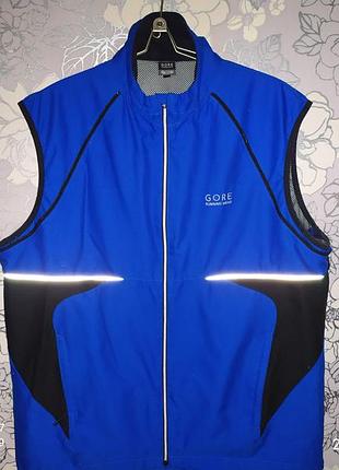 Спортивний жилет безрукавка — gore running wear windstopper — xl