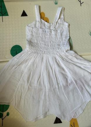 Белое летнее платье сарафан на девочку 3 р2 фото