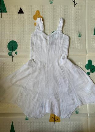 Белое летнее платье сарафан на девочку 3 р1 фото