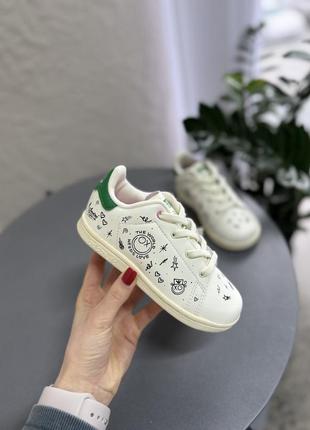 Adidas stansmith оригінал кеди шкіряні для дівчинки