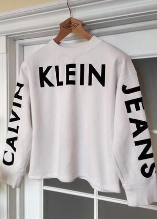 Кофта calvin klein jeans свитшот оверсайз m1 фото