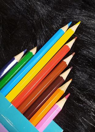 Якісні м'які олівці яскраві карандаши 12 шт3 фото