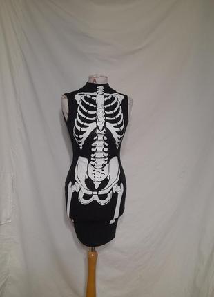 Платье с принтом скелета в готическом стиле готика панк аниме2 фото