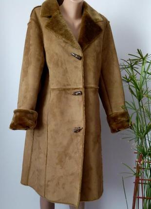 Дубленка пальто 58 56 размер в стиле zara мега-снижка