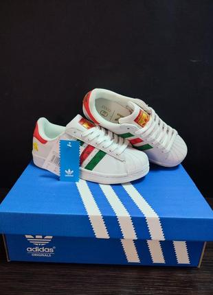 Sale adidas smith superstar кросівки білі черевики кеди адидас суперстар шкіряні еко шкіра жіночі3 фото