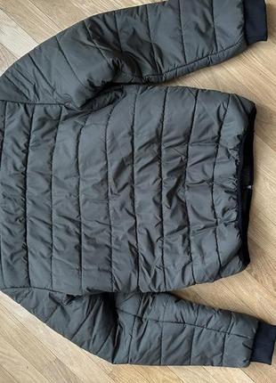 Плотная мужская куртка pobedov povezlo до + 15°c / стильный бомбер с утепленной подкладкой хаки4 фото