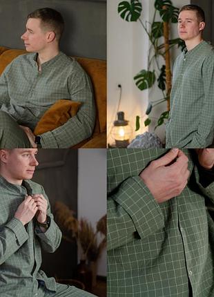 Натуральная пижама для мужчин,100% хлопок