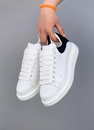 Кроссовки alexander mcqueen oversized white/black отсутствие уценки