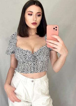 Топ в трендовый леопардовый принт s m boohoo