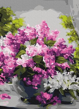 Картина за номерами бузок на вікні