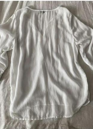 Nile великолепная полупрозрачная белая блузка2 фото