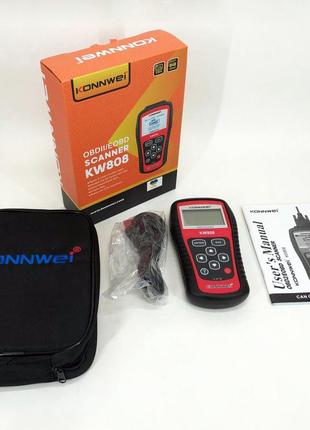 Автомобильный диагностический сканер konnwei kw808 obd ii/eobd