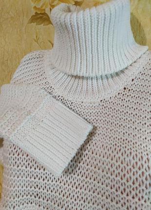 Свитер джемпер пуловер белый оверсайз от tu4 фото