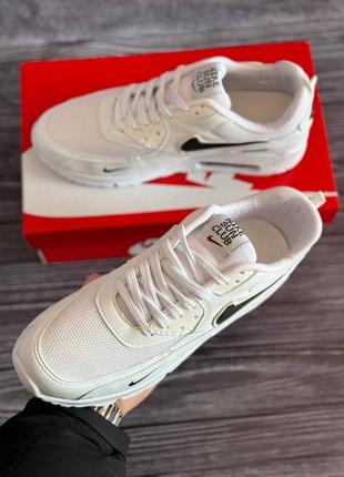 Чоловічі кросівки в стилі nike air max 90 white3 фото