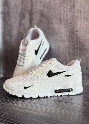 Мужские кроссовки в стиле nike air max 90 white2 фото