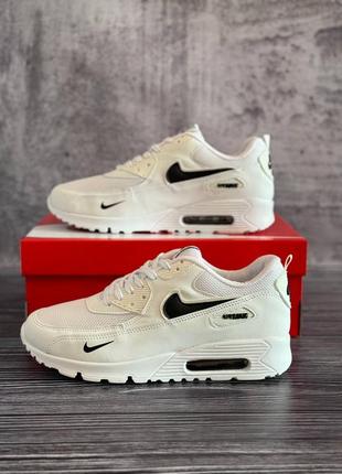 Мужские кроссовки в стиле nike air max 90 white5 фото