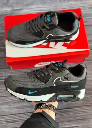 Чоловічі кросівки в стилі nike air max 90 grey blue