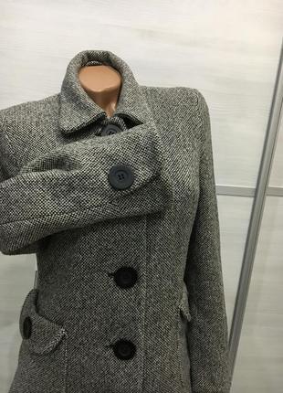 Классическое шерстяное пальто меланж6 фото