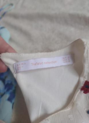 Комбінезон ромпер-плаття шорти спідниця у квітковий принт вишивка мінілітнє легке zara4 фото
