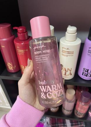 Парфюмированный спрей для тела victoria’s secret pink bubbly warm &amp; cozy