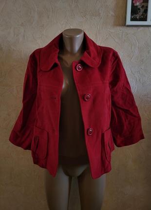 Пальто червоне, плащ, пальто укороченое красное1 фото