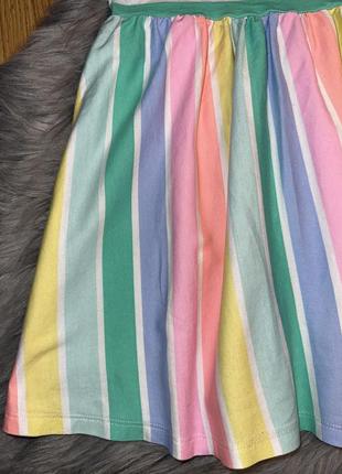 Стильный хлопковый летний сарафан в яркую полоску для девочки 6/7р f&amp;f3 фото