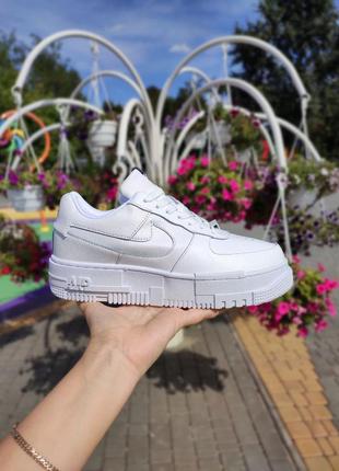 Женские кроссовки nike air force 1 pixel white