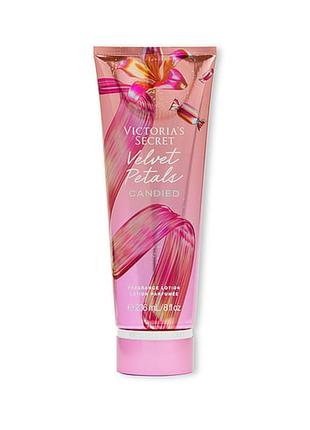 Парфюмированный лосьон крем для тела velvet petals candied victoria’s secret