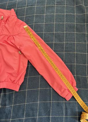 Легкая весенняя розовая куртка для девочки 116 разовая куртка бомбер ветровка2 фото
