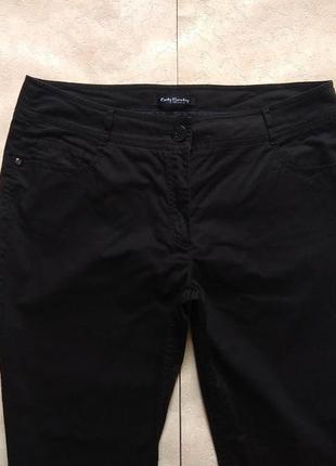 Брендовые черные коттоновые джинсы штаны капри скинни с высокой талией betty barclay, 16 размер.5 фото