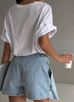 Женская короткая джинсовая мини юбка шорты, короткие шортики2 фото