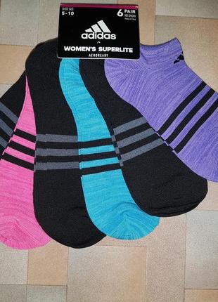 Adidas aeroready жіночі спортивні шкарпетки 100% оригінал із каш 35-41 р-р 6 пар