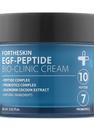 Антивозрастной крем для лица с пептидами и пробиотиками fortheskin egf peptide bio clinic cream