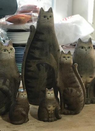 Статуетка керамічна коти3 фото