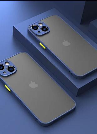 Чохол синій матовый iphone 12 pro max