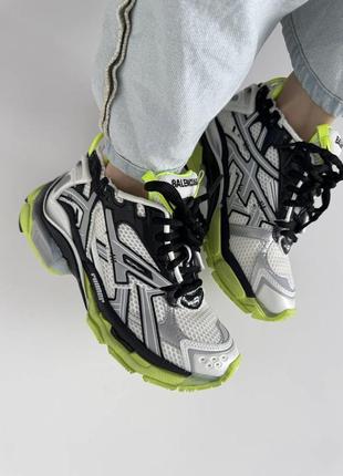 Балкенсиага рунертрейн balenciaga runner trainer black / acid / silver