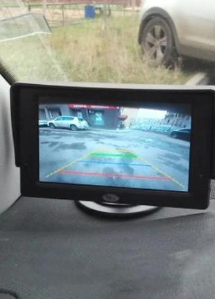 Автомонітор lcd 4.3" для двох камер 043 монітор автомобільний для камери заднього огляду, дисплей