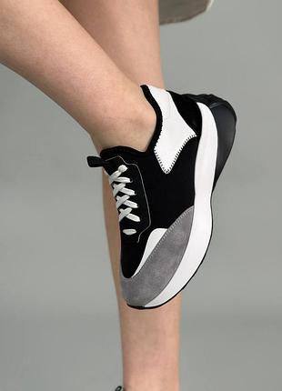 Кросівки замша шкіра