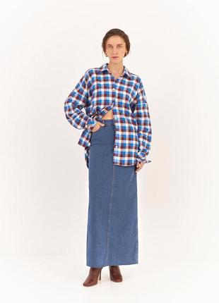Джинсовая юбка макси diadia2 фото