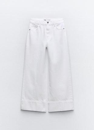 Широкие белые джинсы zara new4 фото