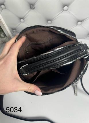 Женская стильная и качественная сумка из эко кожи на 2 отдела мята6 фото