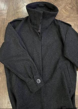 Вовняне пальто шортами stefanel, 100% вовна2 фото