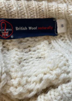 Вовняний теплий светр в коси/s/ brend british wool2 фото