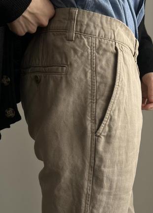 Aspesi made in italy linen pants преміум брюки штани чіноси оригінал італія дорогі льон бежеві цікаві стильні люкс5 фото