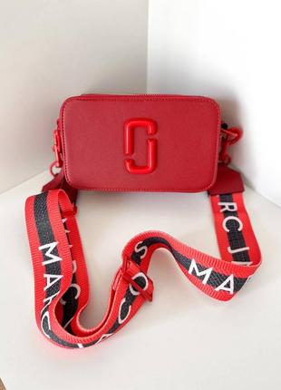 Знижка marc jacobs snapshot red logo червона брендова сумочка марк джейкоб скидка красная сумка