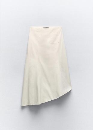 Асимметричная юбка средней длины2 фото