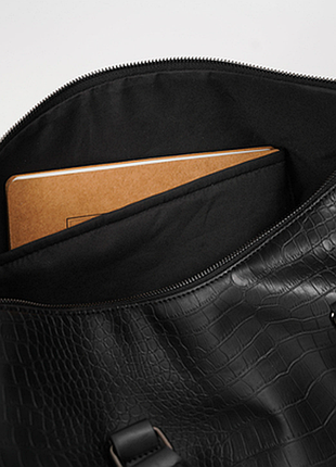 Удобная дорожная сумка рептилии для ручной клади в самолет, черный поезд. сумка для вещей...